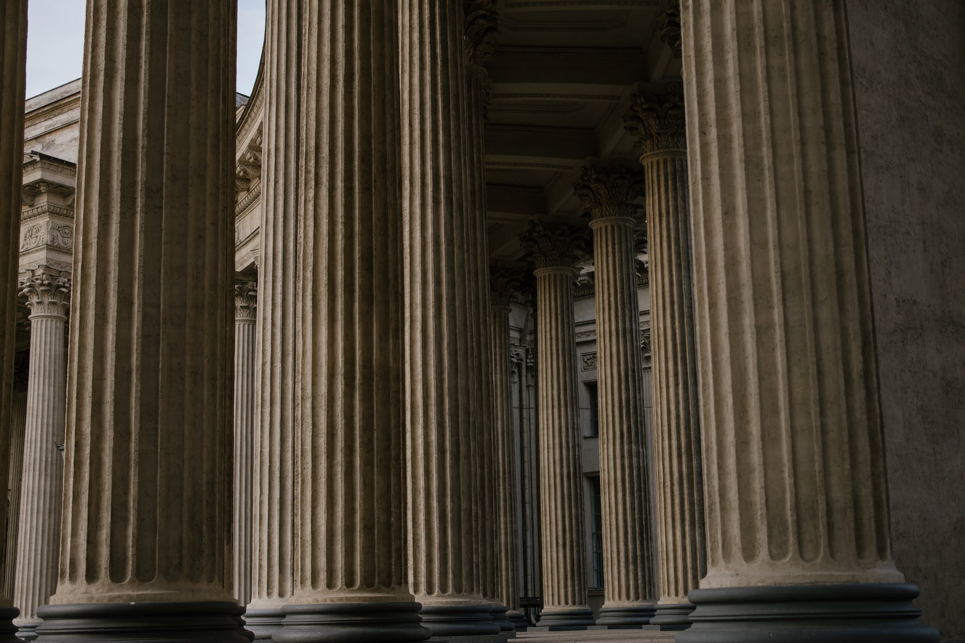white concrete pillar