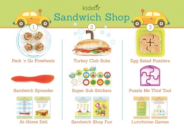 The Sandwich Shop kit has a fun puzzle sandwich cutter included